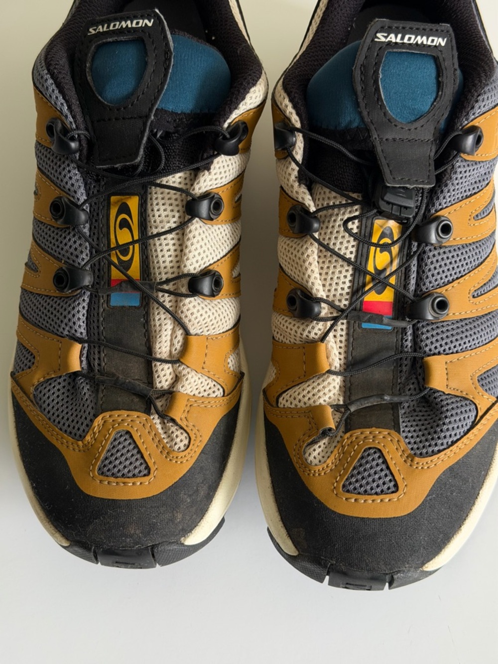 Salomon XA Pro Trail Shoes in Mustard and Gray with Black Accents - Picture 4 of 6